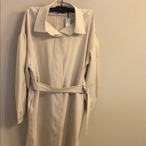 Cream shirt dress